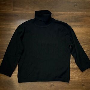 Ann Taylor Elegant Black Turtleneck Sweater